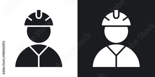 Worker icons. flat style design.
