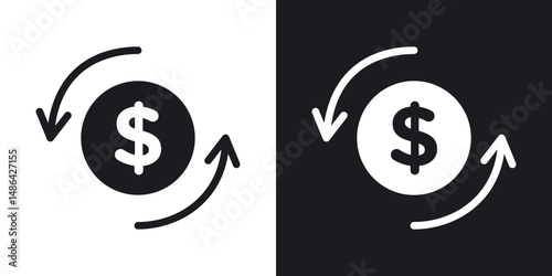 Turnover icons. flat style design.