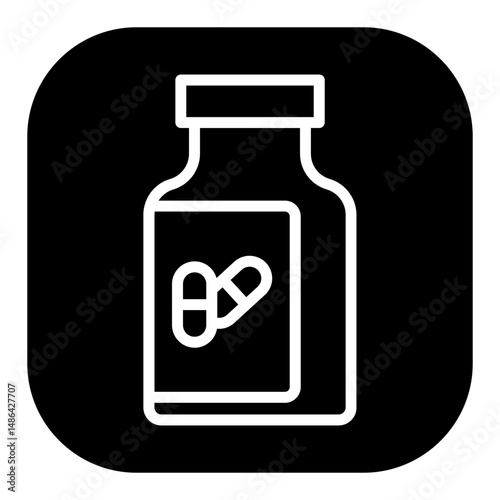 Pills Bottle Vector Icons