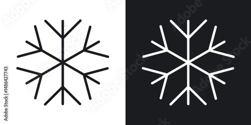 Snowflake icons. flat style design.