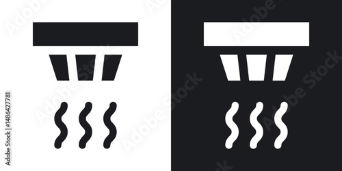 Smoke detector icons. flat style design.