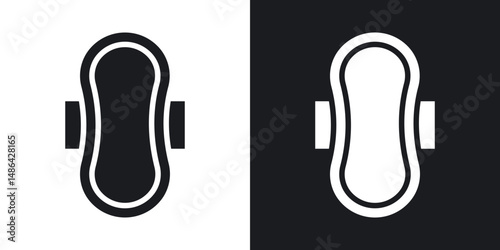Sanitary pad icons. flat style design.
