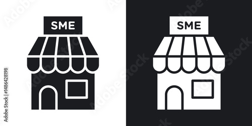 SME icons. flat style design.