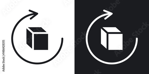 Return purchase icons. flat style design.