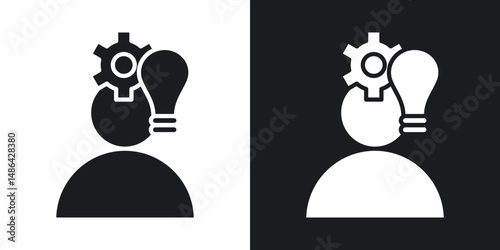 Realization icons. flat style design.