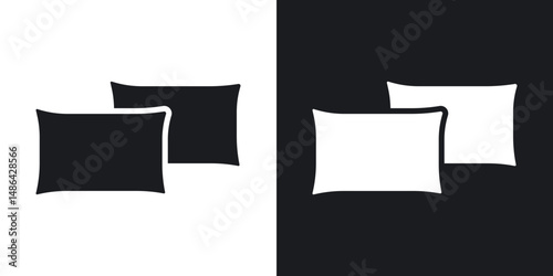 Pillow icons. flat style design.