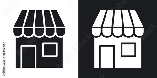 Local store icons. flat style design.