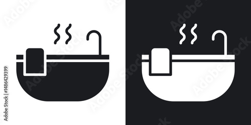 Jacuzzi icons. flat style design.