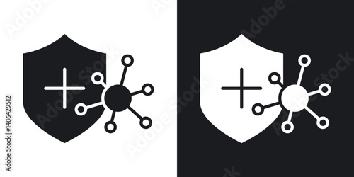 Immunity icons. flat style design.