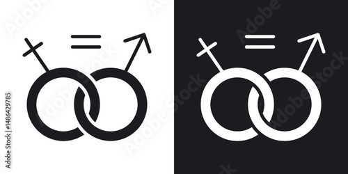 Gender equality icons. flat style design.