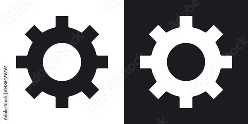 Gear icons. flat style design.