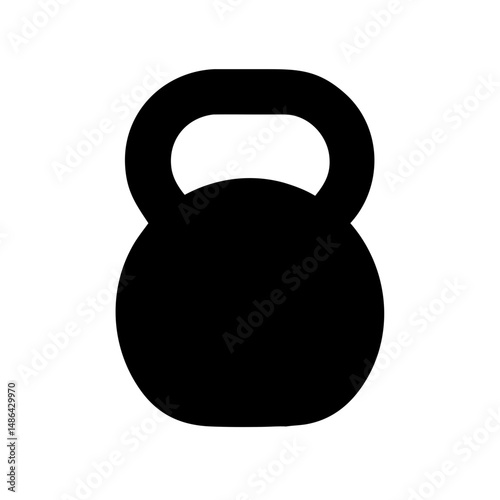 Kettlebell training fitness gym exercise weightlifting strength workout equipment silhouette black