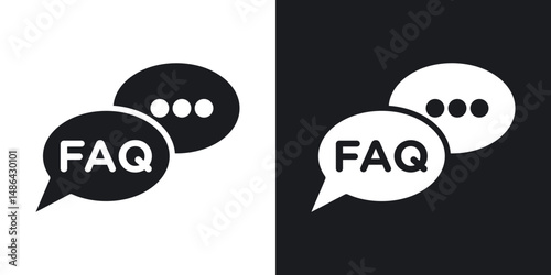 FAQ icons. flat style design.