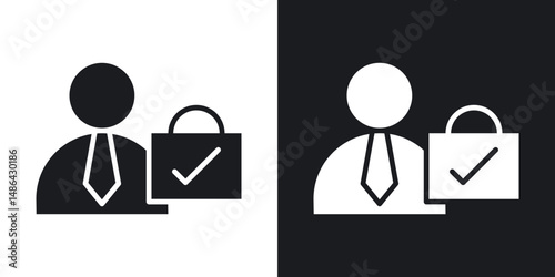 Employee icons. flat style design.