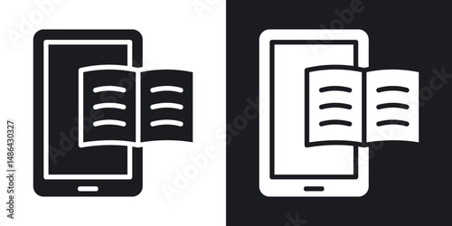 Ebook icons. flat style design.