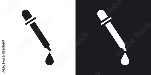 Dropper pipette icons. flat style design.