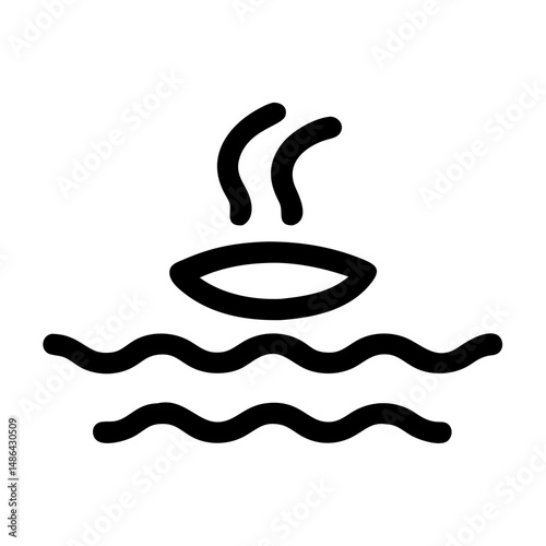 Hot spring onsen icon vector illustration japanese spa symbol relaxation and wellness design 90