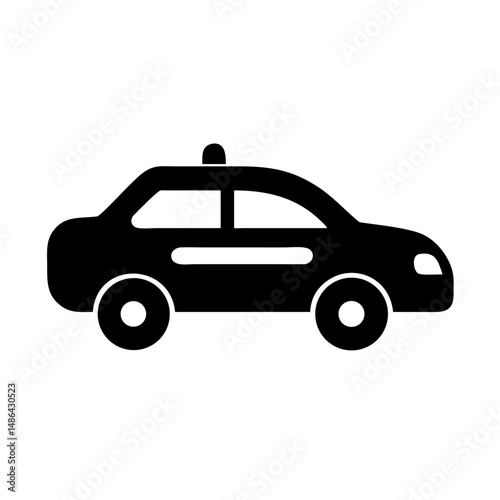 Police car vector illustration for law enforcement and emergency services clip art graphic design