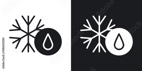 Defrost icons. flat style design.