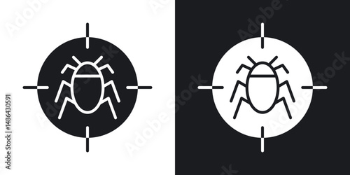 Debug icons. flat style design.