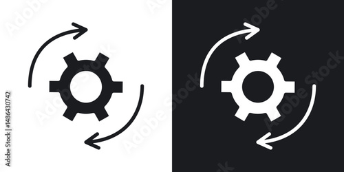 Continuous changes icons. flat style design.