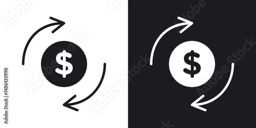 Cash flow icons. flat style design.