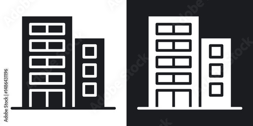 Building icons. flat style design.