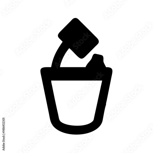 Pouring container liquid fluid bucket water beverage drink glass cup kitchenware design vector