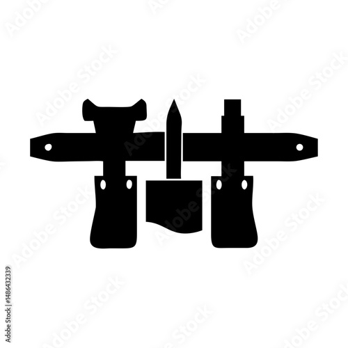 Blacksmithing tools silhouette vector graphic design for metalwork and forging craftsman projects
