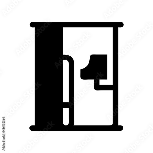 Find open door icon vector graphic illustration of doorway entrance exit access point symbol sign
