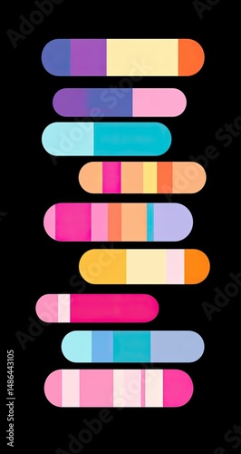 Colorful Abstract Pill Stack.