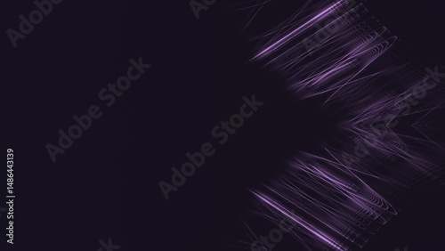 violette leuchtende Linien, Datenströme und moderne Netzwerke für innovative Designprojekte und digitale Visionen - Abstrakter Technologie-Hintergrund, Forschung, Technologie, Wissenschaft
 photo