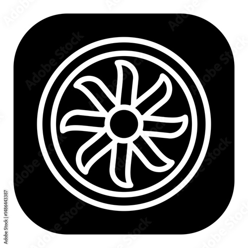 Plane Turbine Vector Icons