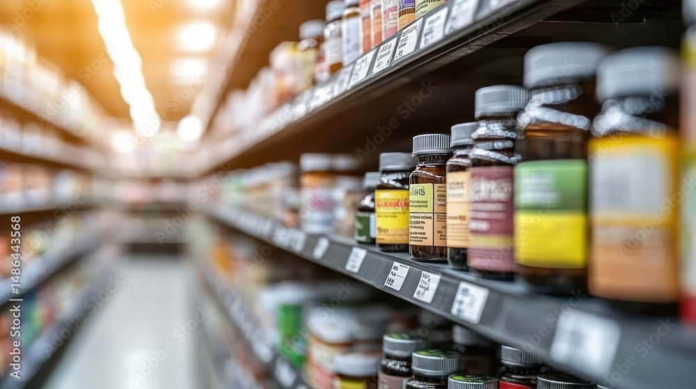 custom made wallpaper toronto digitalGrocery aisle with various health supplements