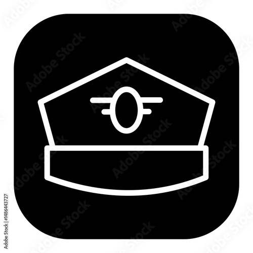 Pilot Hat Vector Icons