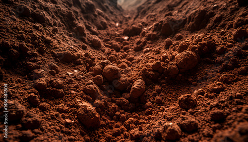 Abstract Reddish Soil Ground Surface Texture