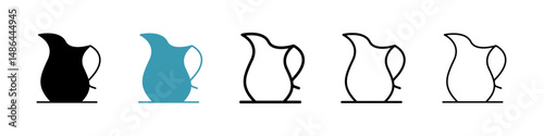 Jug icon. Thin lines isolated