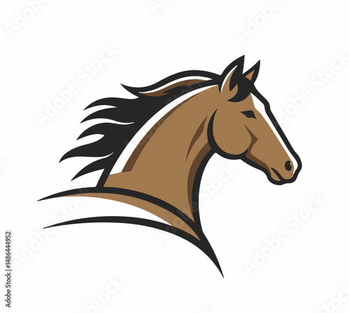 Fire horse symbol of the year 2026 in modern logo style  