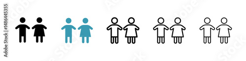 Toilet icon. Thin lines isolated
