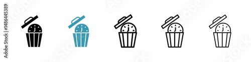 Time waste icon. Thin lines isolated