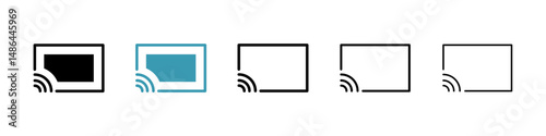 Screencast icon. Thin lines isolated