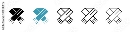 Scarf icon. Thin lines isolated