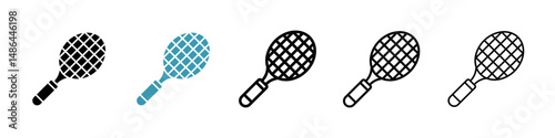 Racquet icon. Thin lines isolated