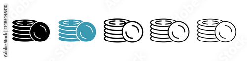 Plates icon. Thin lines isolated