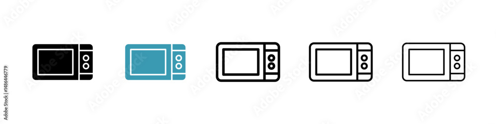 Microwave icon. Thin lines isolated Microwave icon. Thin lines isolated