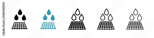 Manhole icon. Thin lines isolated
