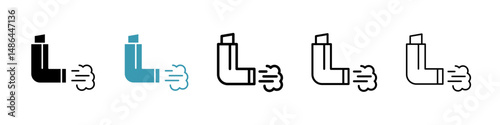 Inhaler icon. Thin lines isolated