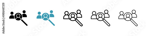 Hiring icon. Thin lines isolated