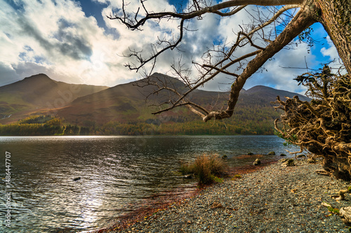Obraz na płótnie Buttermere lake in Lake District in autumn season. England. UK w salonie
