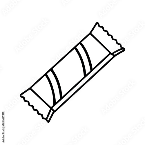 Kinder Bueno Bar Outline Vector Art